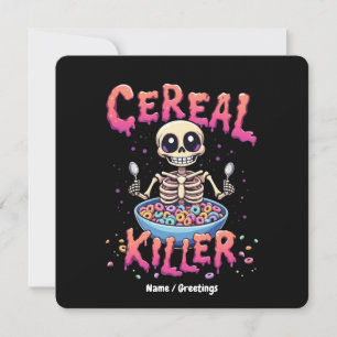 Invitation Cereal Killer Breakfast Funky Cereal Bowl Skeleton