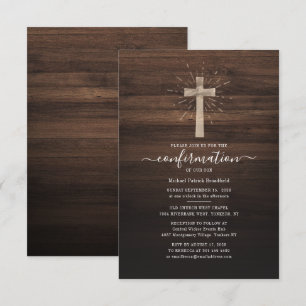 Invitation Cérémonie de confirmation de l'église Croix Bois r