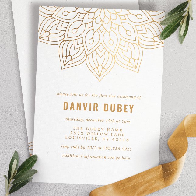 Invitation Cérémonie de la première bouchée de riz Annaprasha (Créateur téléchargé)