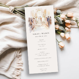 Invitation Cérémonie de mariage Blush Mariage Canopy Programm
