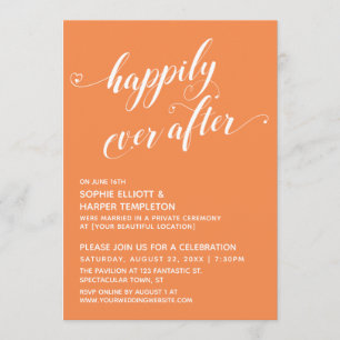 Invitation Cérémonie de mariage Happily Ever After Hearts Ora