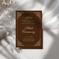 Cérémonie de Nikah Baroque Antique Or Brun Rustiqu