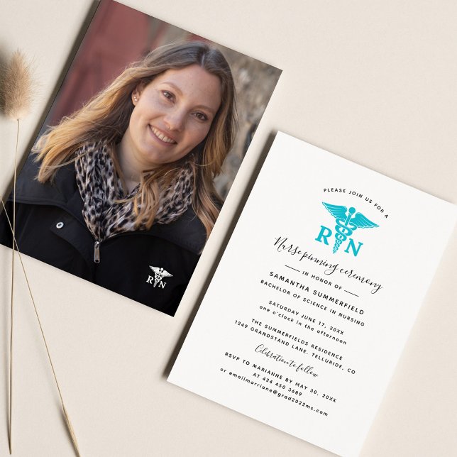 Invitation Cérémonie de remise des diplômes 2025 Nurse Pinnin (2024 Nurse Pinning Graduation Ceremony Invitation)