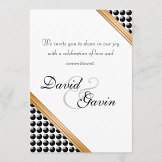 Invitation Cérémonie d'engagement de plaisir pointillée par