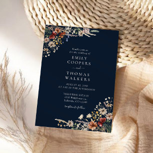 Invitation Cérémonie des Mariages Fleurs sauvages de la Marin
