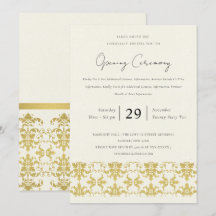 CÉRÉMONIE D'OUVERTURE GRANDIOSE EN OR DAMASSÉ FORM