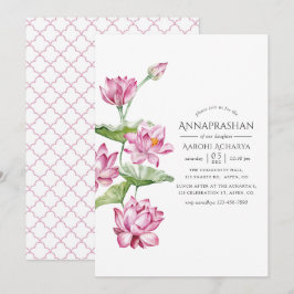 Invitation Cérémonie du premier riz de l'Annaprashan Floral A