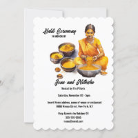 Cérémonie Haldi curcuma mariage de tradition indie