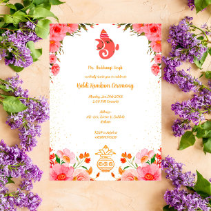 Invitation Cérémonie Haldi Kumkum