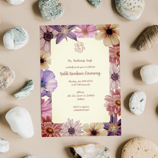 Invitation Cérémonie Haldi Kumkum (Créateur téléchargé)