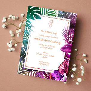 Invitation Cérémonie haldi kumkum