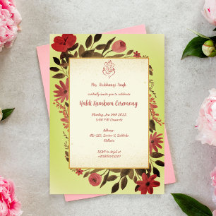 Invitation Cérémonie Haldi Kumkum