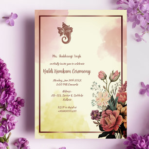 Invitation Cérémonie Haldi Kumkum