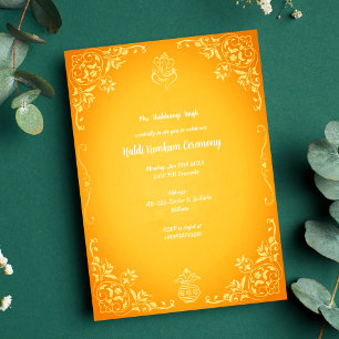 Invitation Cérémonie Haldi Kumkum