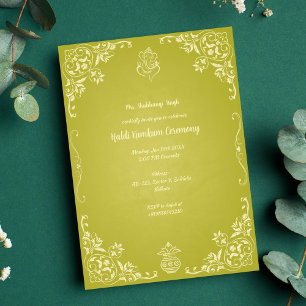 Invitation Cérémonie Haldi Kumkum