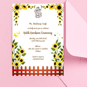 Invitation Cérémonie Haldi Kumkum