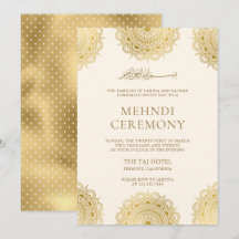 Cérémonie musulmane de Mehndi à motif asiatique cr