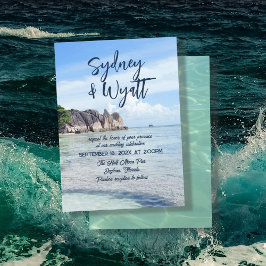 Invitation Cérémonie privée Décontractée de Mariage tropical