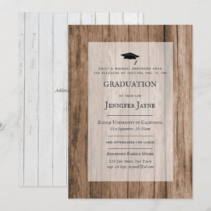 Invitation Cérémonie Rustique de Graduation Industrielle + Ré