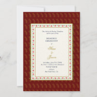 Cérémonie traditionnelle rouge et or Mehendi Indie
