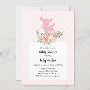 Invitation cerf, cerf, bois, baby shower invi