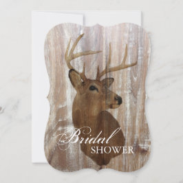 Invitation cerf rustique la chasse est sur la douche nuptiale