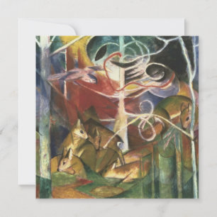 Invitation Cerfs dans la forêt par Franz Marc, Beaux-arts vin