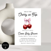 Cerise moderne sur le Baby shower en bois rose sup