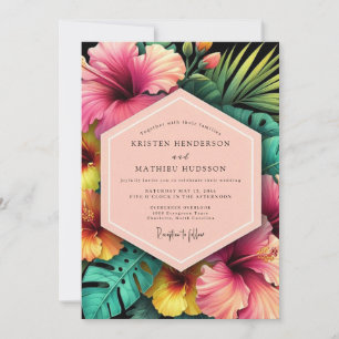 Invitation Cerise Nocturne Tropic Mariage