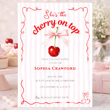 Cerise Rouge sur le dessus Nœud Rose Cerises Baby 