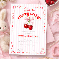 Cerise Rouge sur le dessus Nœud Rose Cerises Baby 