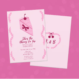 Invitation Cerise sur le dessus Fête des mariées amusante