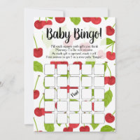 Cerises Bingo Jeu de douche Bingo Cerise Rouge