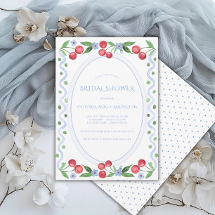 Invitation Cerises Douces Mariage Fantaisiste Vintage