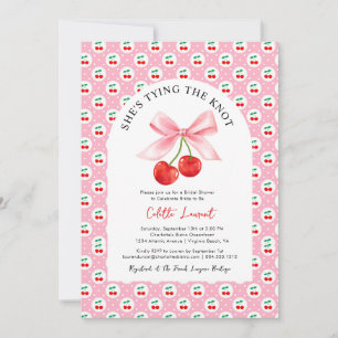 Invitation Cerry Bow Attache la Fête des mariées du noeud