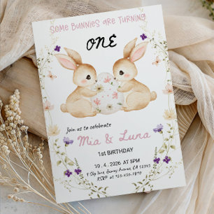 Invitation Certains lapins fêtent leur premier anniversaire J