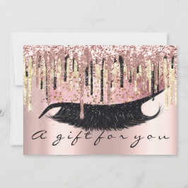 Invitation Certificat cadeau Coiffeur Maquillage Lash Or VIP