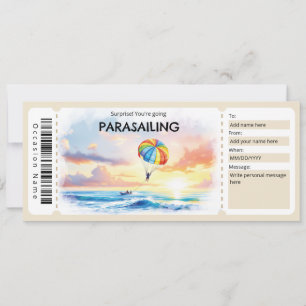 Invitation Certificat-cadeau de parasailing