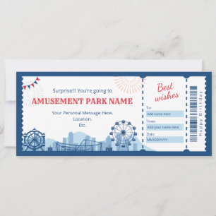 Invitation Certificat cadeau de parc d'attractions