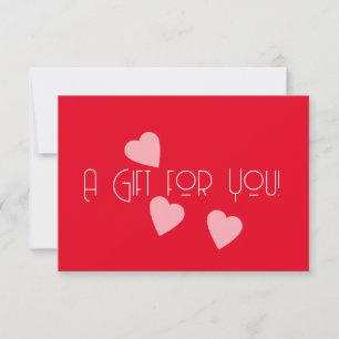 Invitation Certificat Cadeau de Saint-Valentin MODERNE Coeurs