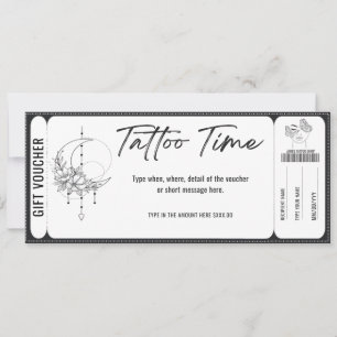 Invitation Certificat cadeau de tatouage personnel carte-cade
