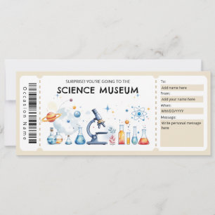 Invitation Certificat-cadeau du Musée des Sciences