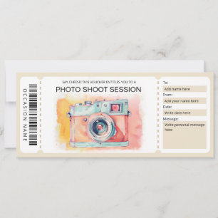 Invitation Certificat cadeau Photoshoot