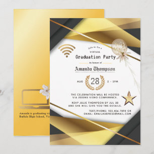 Invitation Certificat de fête de remise des diplômes virtuell