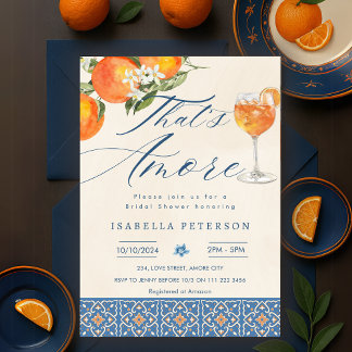 Invitation C'est Amore Aperol Spritz Fête des mariées italien