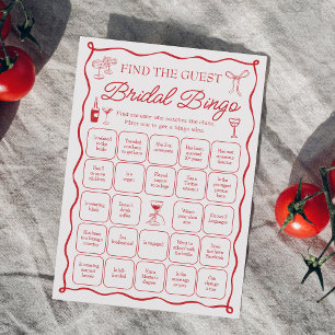 Invitation C'est Amore Trouvez le jeu de bingo de mariée invi