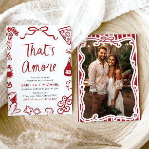Invitation C'est Amore Whimsical Italian Engagement Party