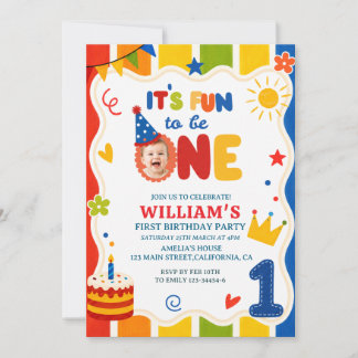 Invitation c'est amusant d'être une couleur de fête d'anniver