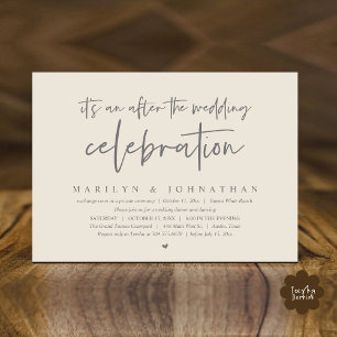 Invitation C'est après la fête mariage, dîner