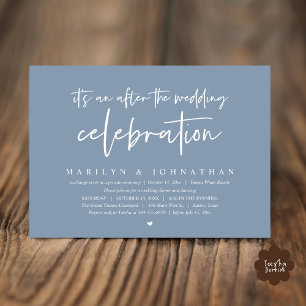 Invitation C'est après la fête mariage, dîner